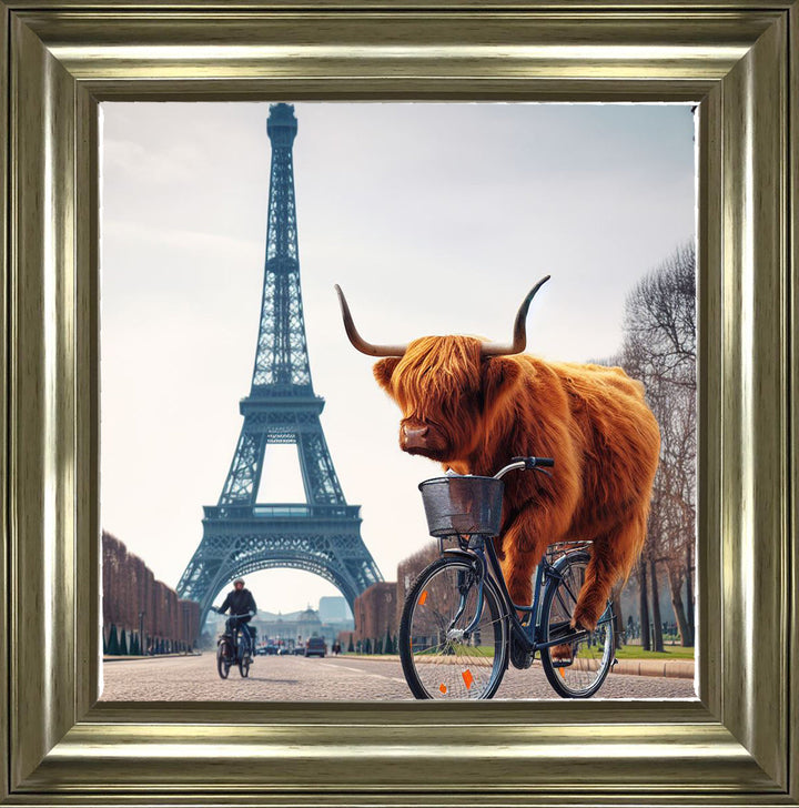 AN1110 COW BIKE RIDING AROUND EIFFEL TOWER