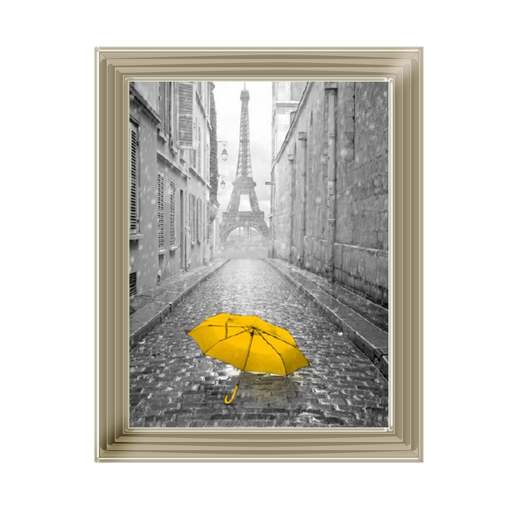 CY173 Lone yellow Umbrella Paris