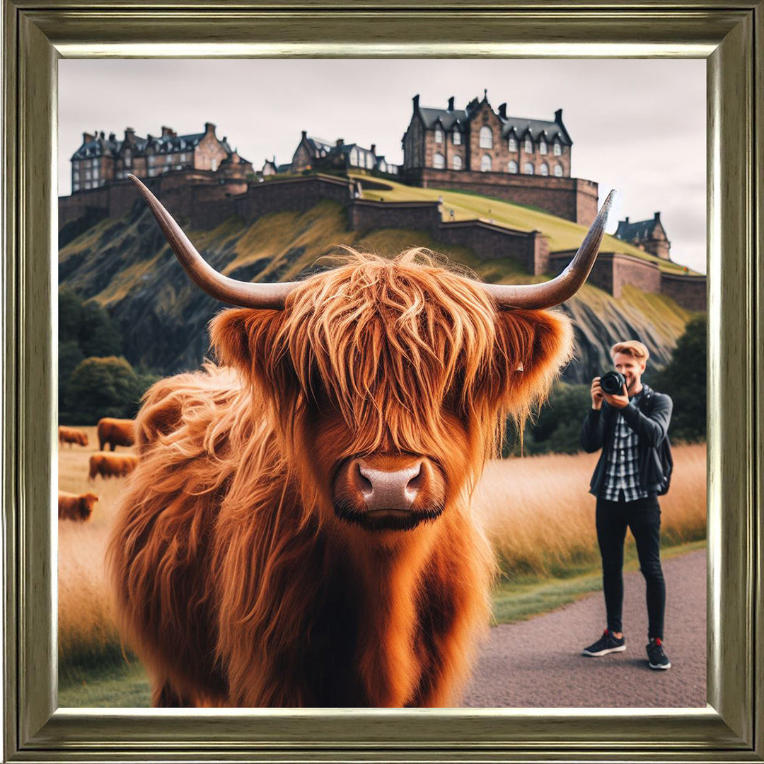 AN1111 HIGHLAND COW EDINBURGH CASTLE SHOOT