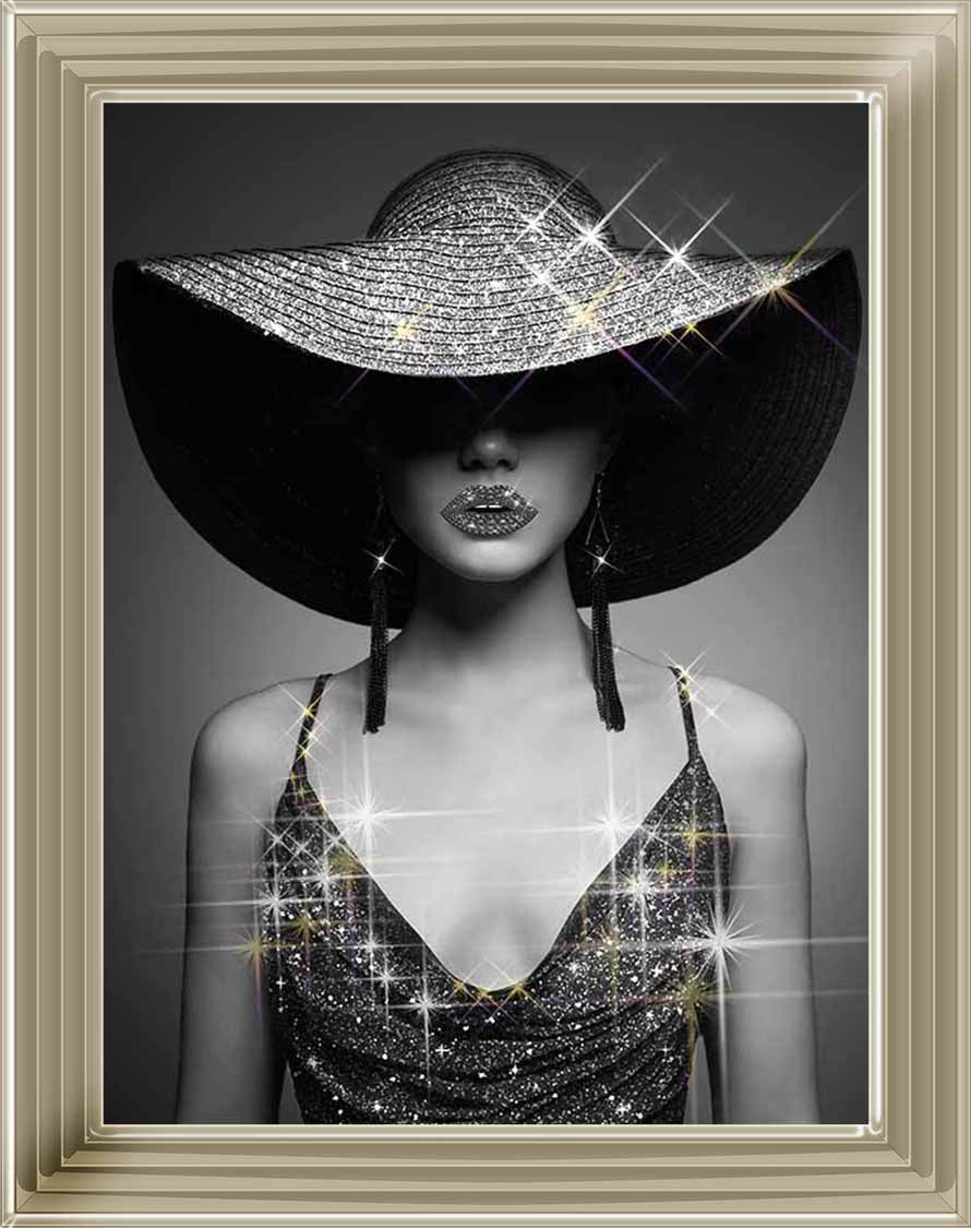 FG933 BLACK & WHITE GLAMOUR LADY ||