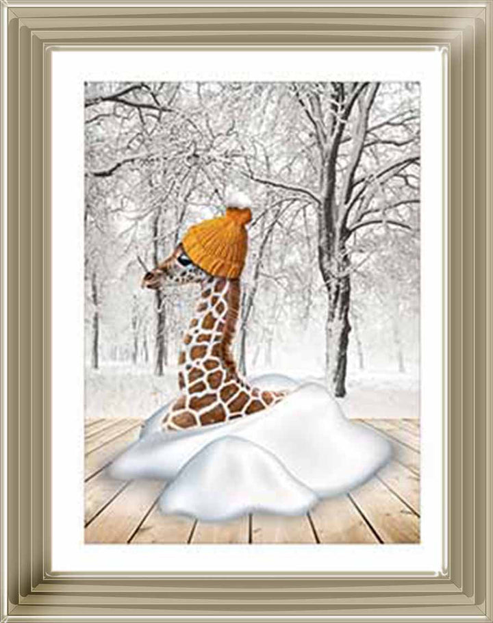AN752-C Giraffe on Winter Snow ll