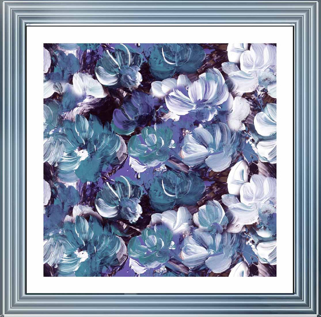 AB447 blue floral abstract