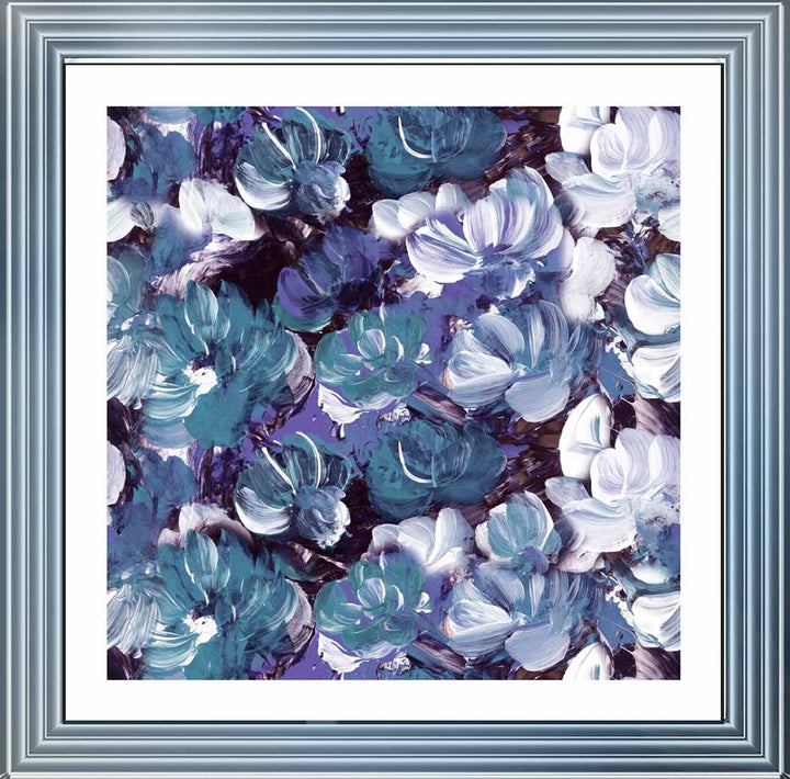 AB447 blue floral abstract