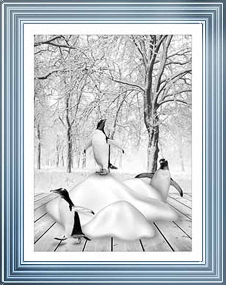 AN746-B&W Pandas on Winter Snow l
