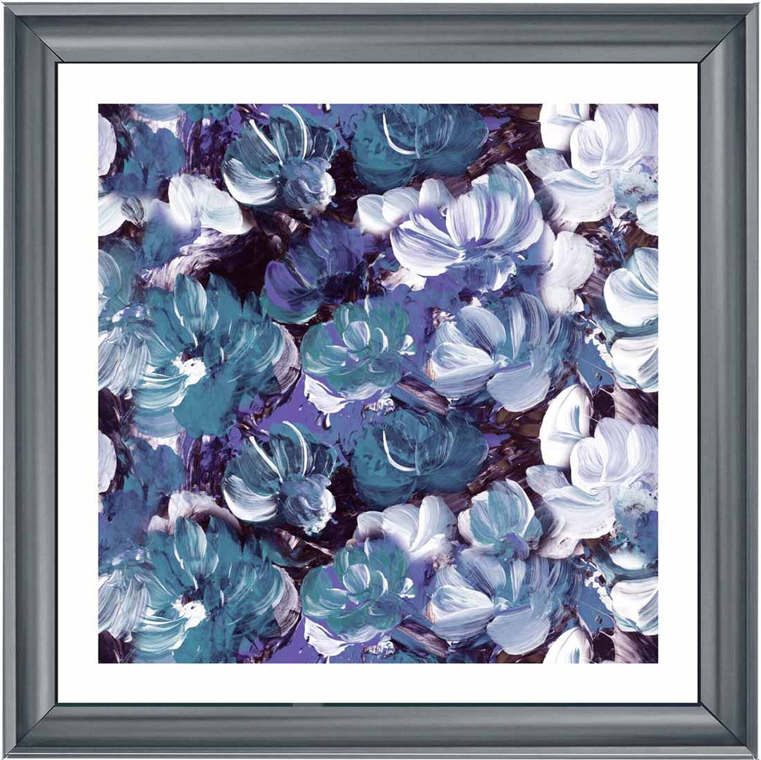 AB447 blue floral abstract