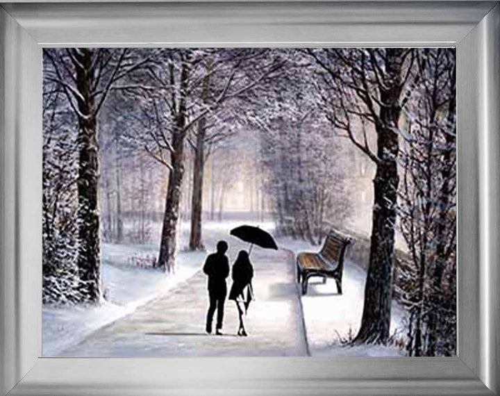 FG742 Couple Walking on Snow