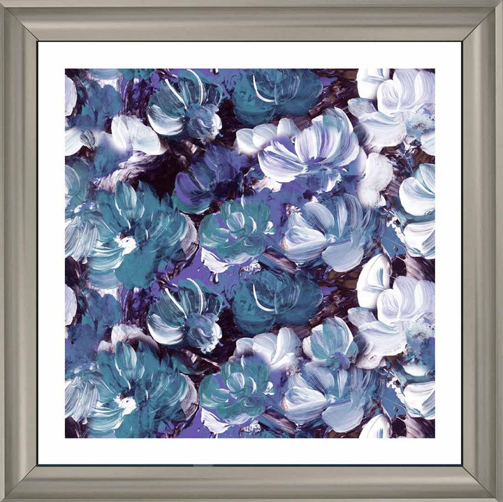 AB447 blue floral abstract