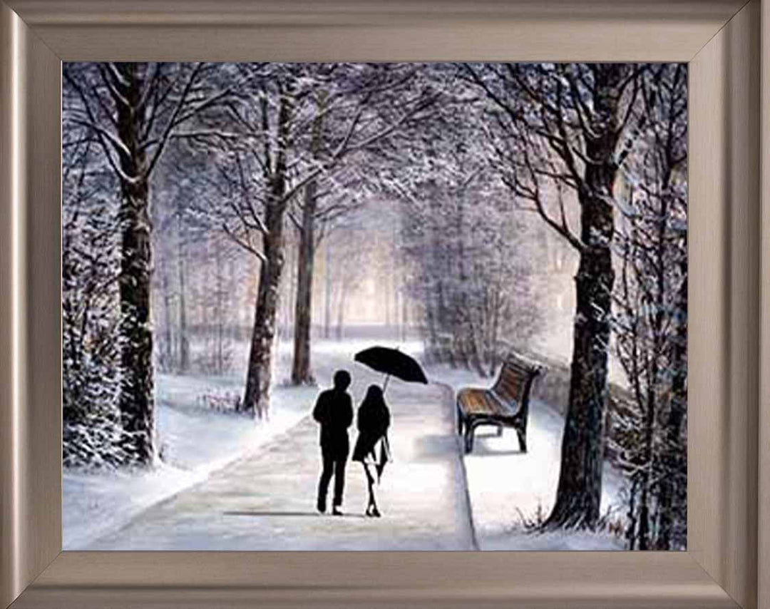 FG742 Couple Walking on Snow
