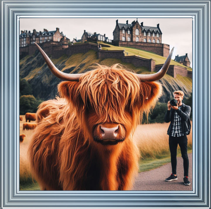 AN1111 HIGHLAND COW EDINBURGH CASTLE SHOOT