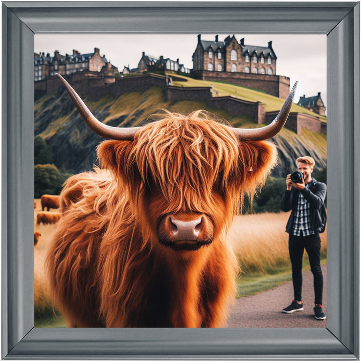AN1111 HIGHLAND COW EDINBURGH CASTLE SHOOT