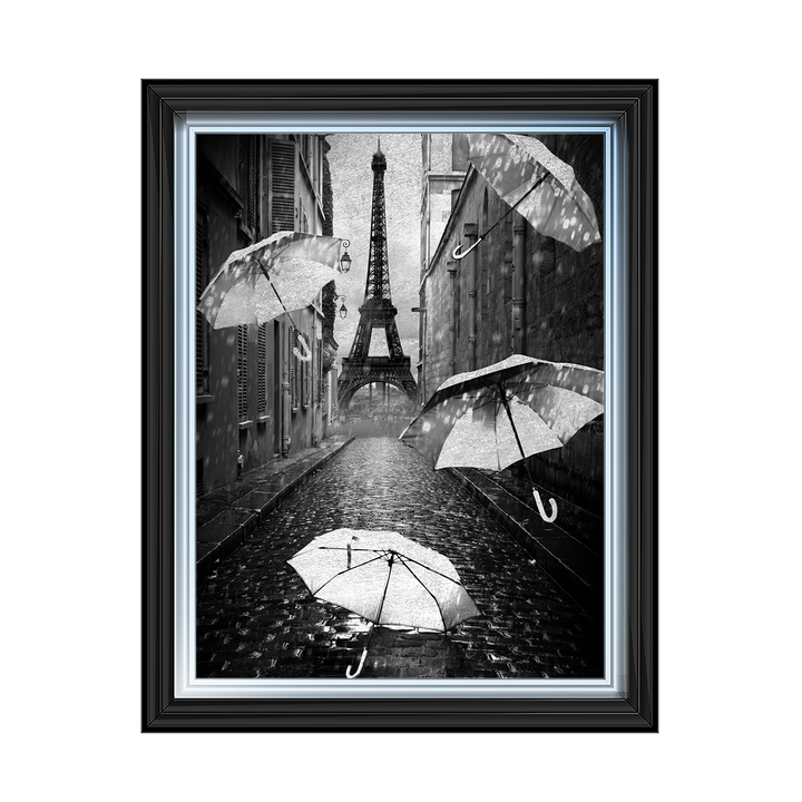 Monochrome Paris scene