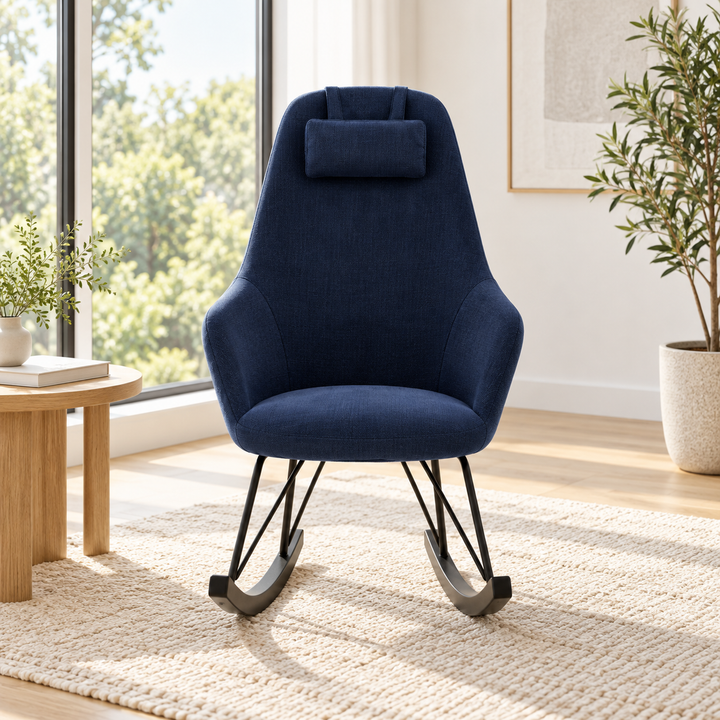 Aura Fabric Chair – Blue