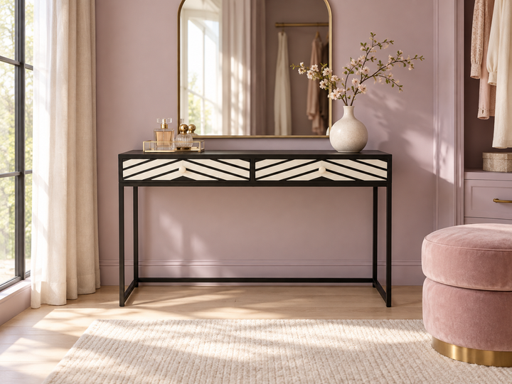 Guildford Two-Drawer Console Table – Elegant Storage Hallway Table