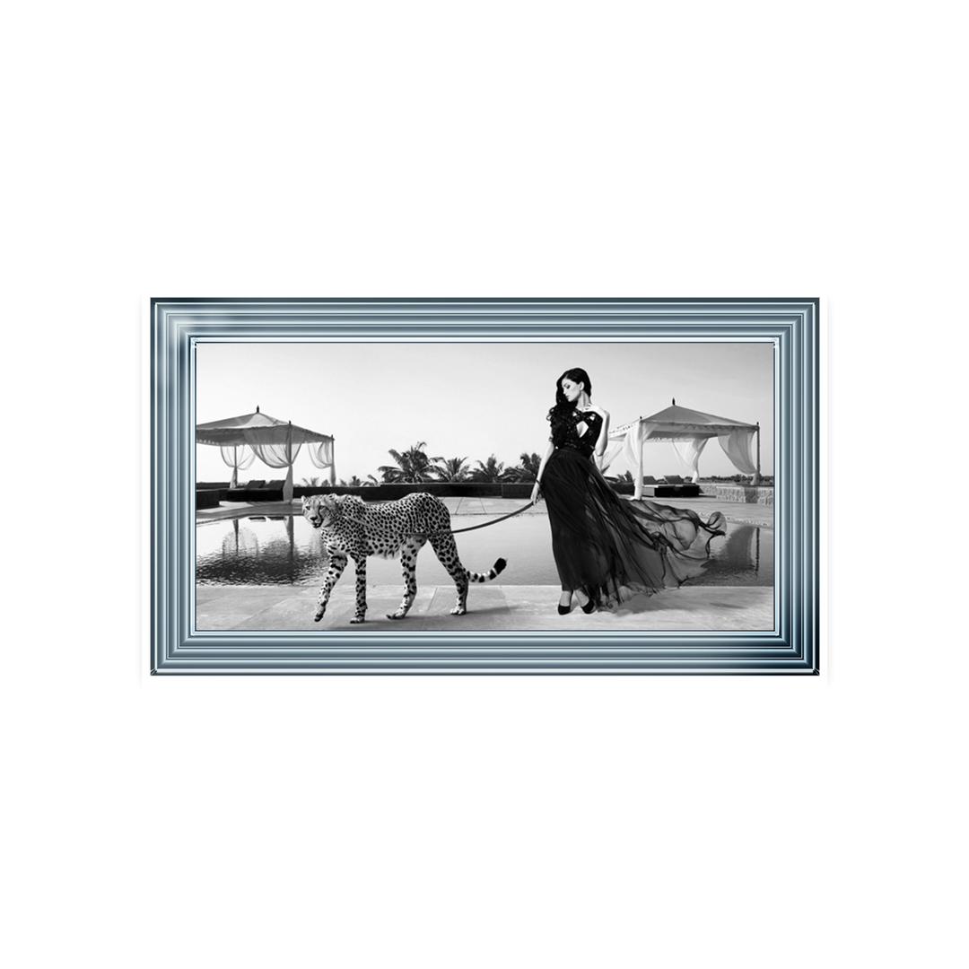 Woman with Cheetah