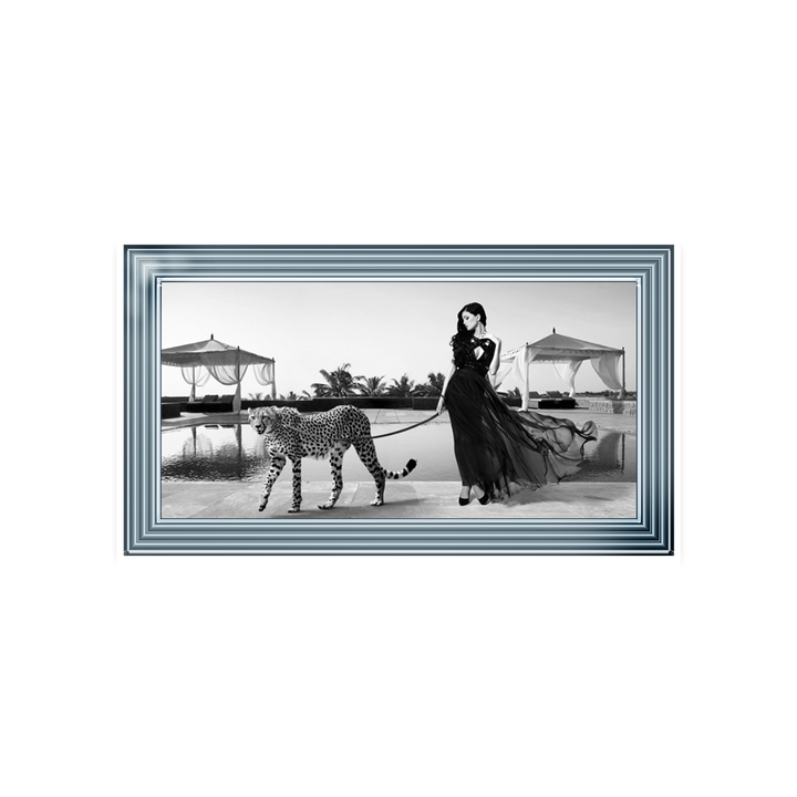 Woman with Cheetah