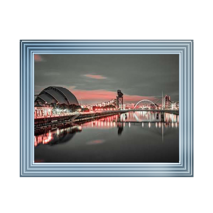Red cityscape of Glasgow II, Assaf Frank