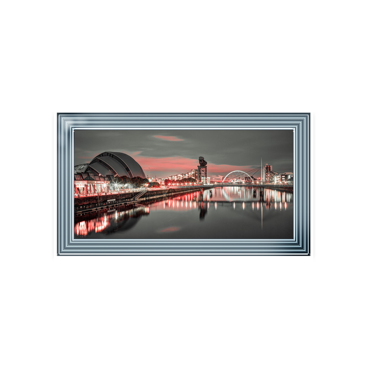Red cityscape of Glasgow, Assaf Frank