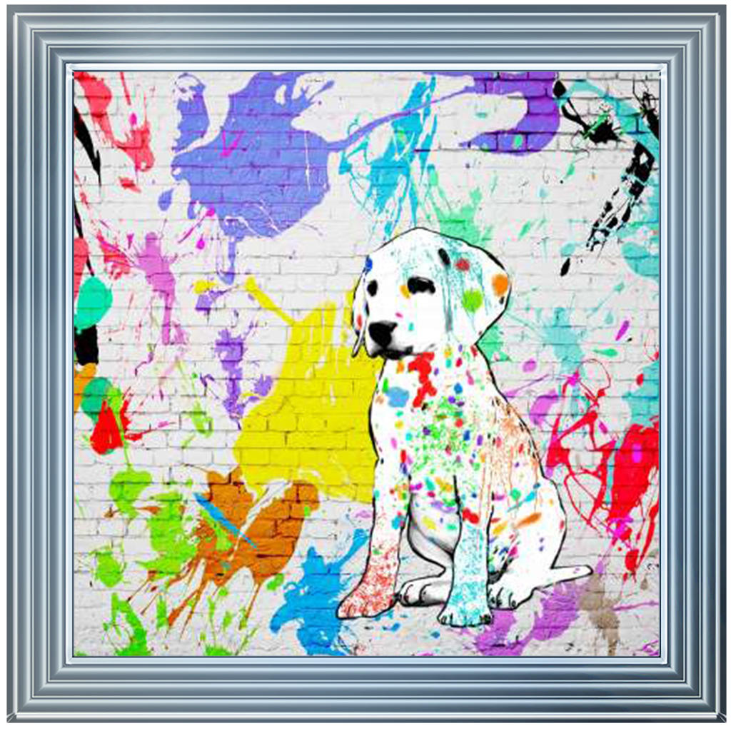 1MF4300 Labrador Street Art, inspired by Banksy