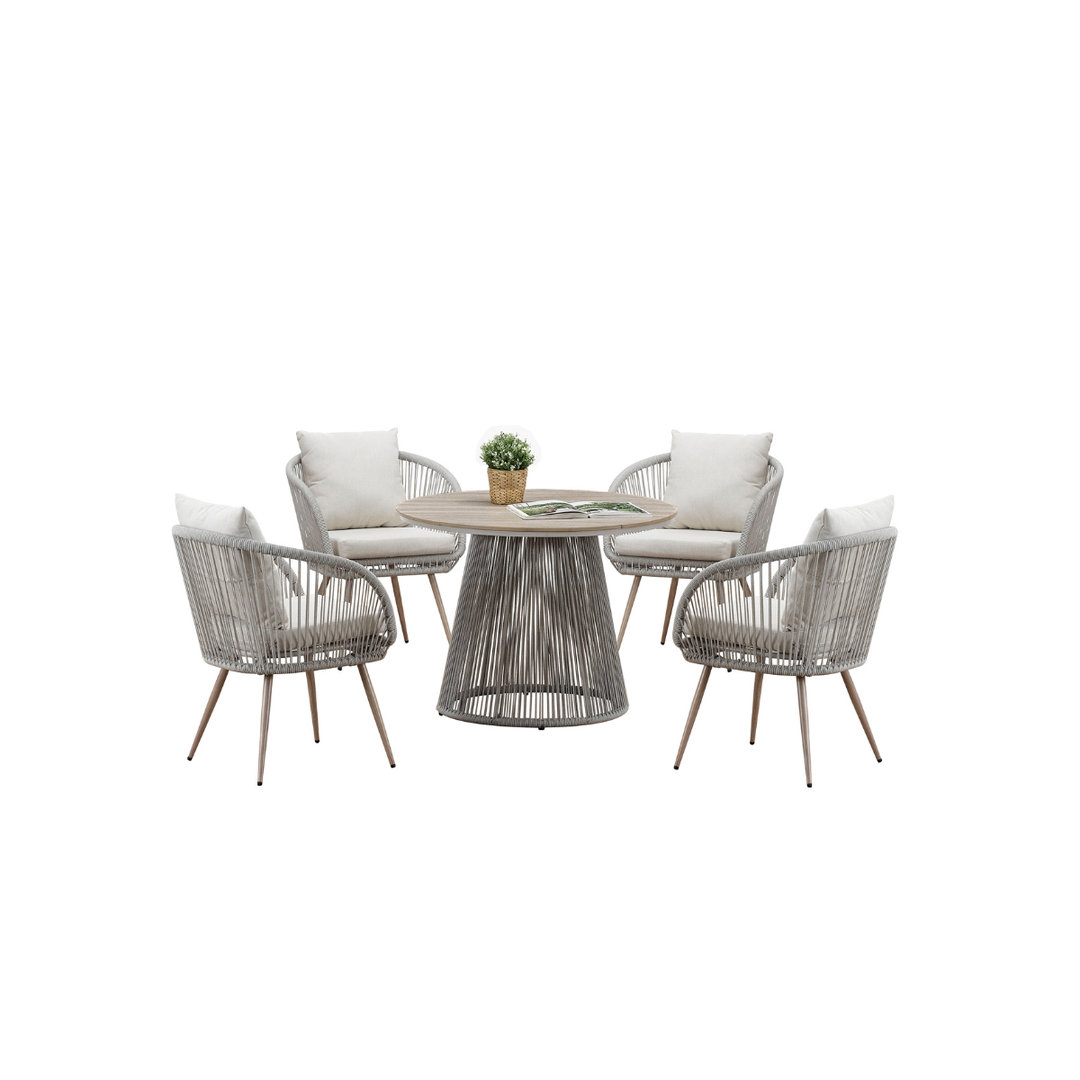 Cove Outdoor Dining Set - Natural - 4 Seater