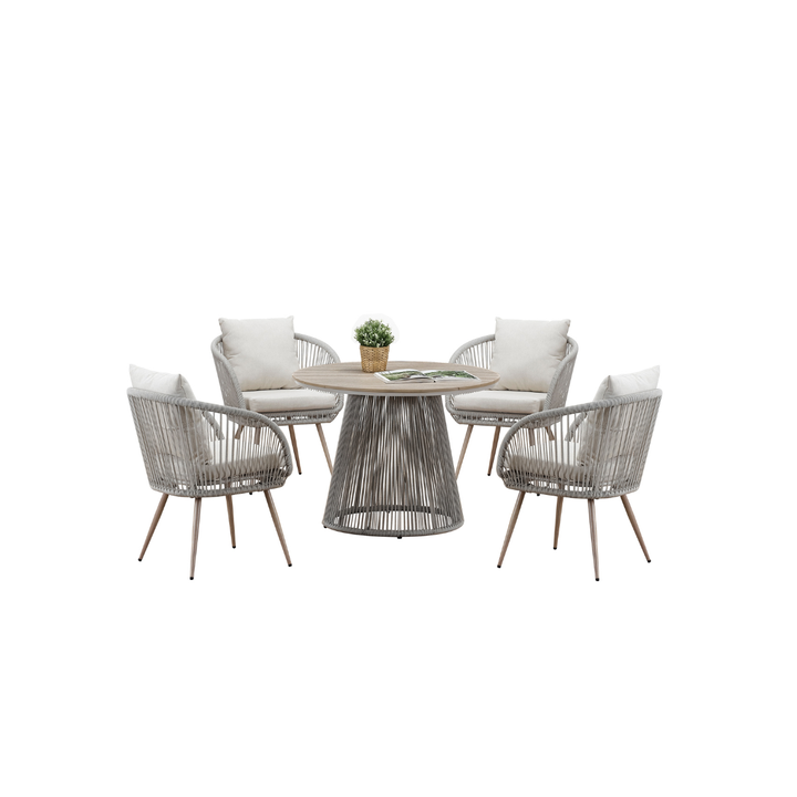 Cove Outdoor Dining Set - Natural - 4 Seater