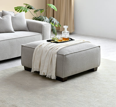 Aluxo Dakota 4 seater with Chaise in Pebble Boucle