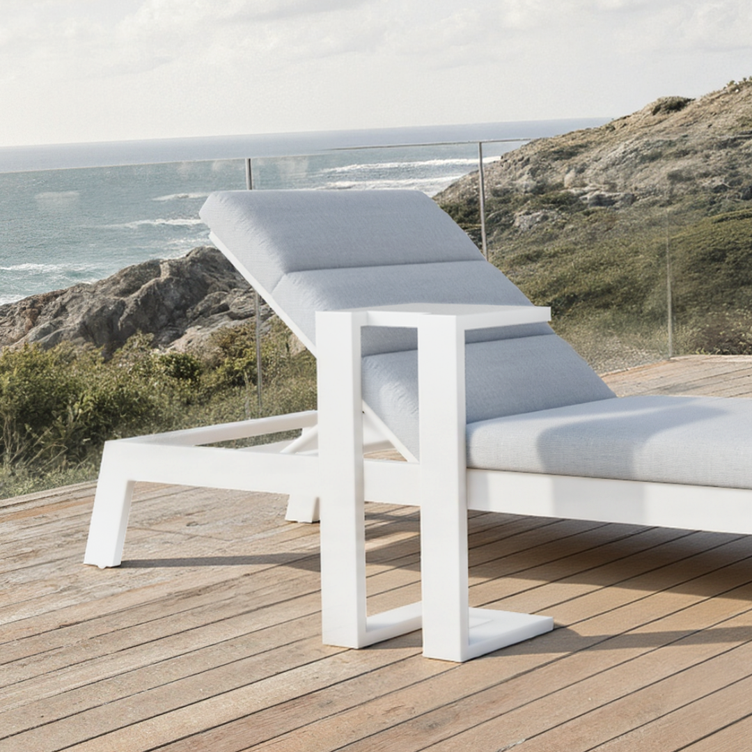 ALUXO® Dasia Outdoor Sun Lounger - White
