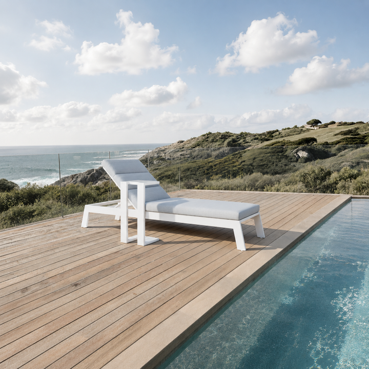 ALUXO® Dasia Outdoor Sun Lounger - White