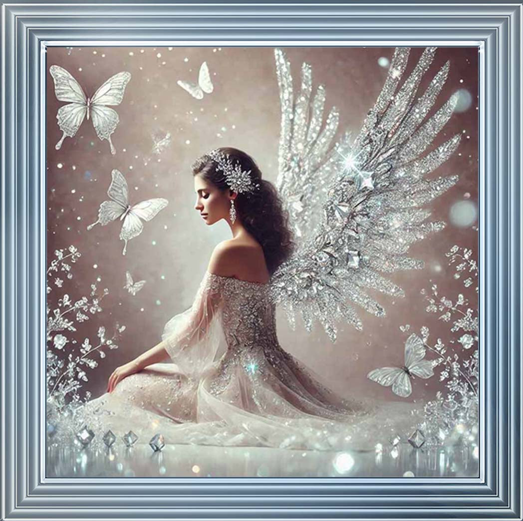 FG1028-C Crystal Angel Wings