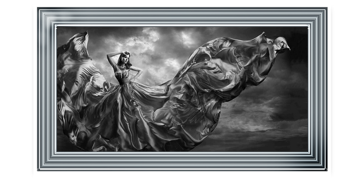 Fantasy Gown Black & White