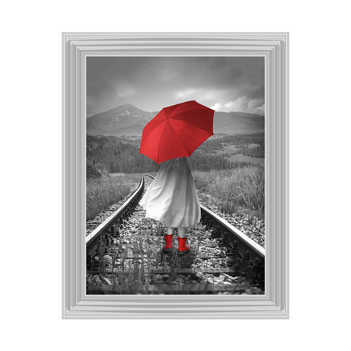 Following The Tracks in Red