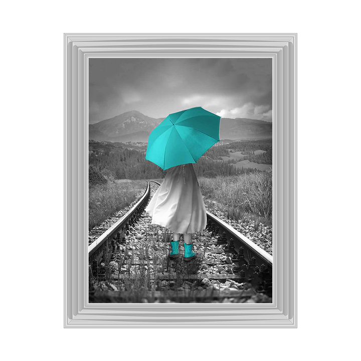 Following The Tracks in Blue