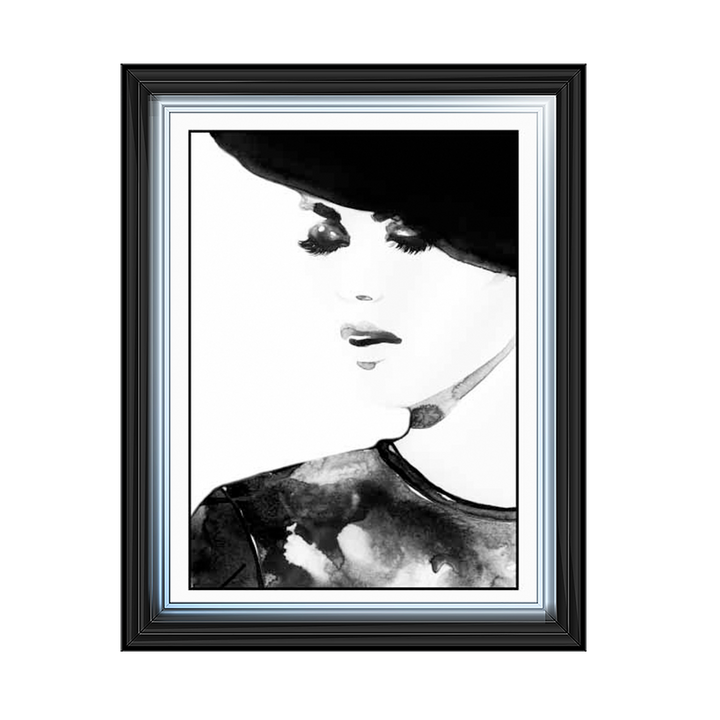 Monochrome watercolour