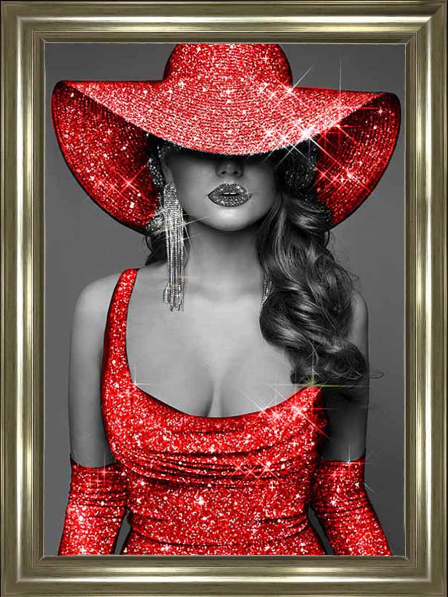 FG956 RED HAT RED DRESS ||