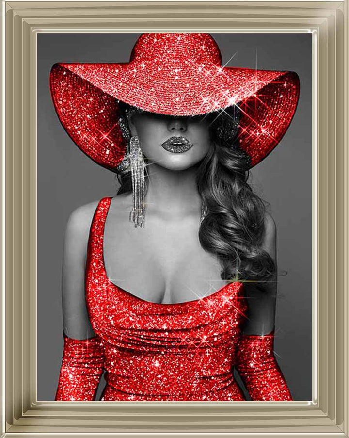 FG956 RED HAT RED DRESS ||