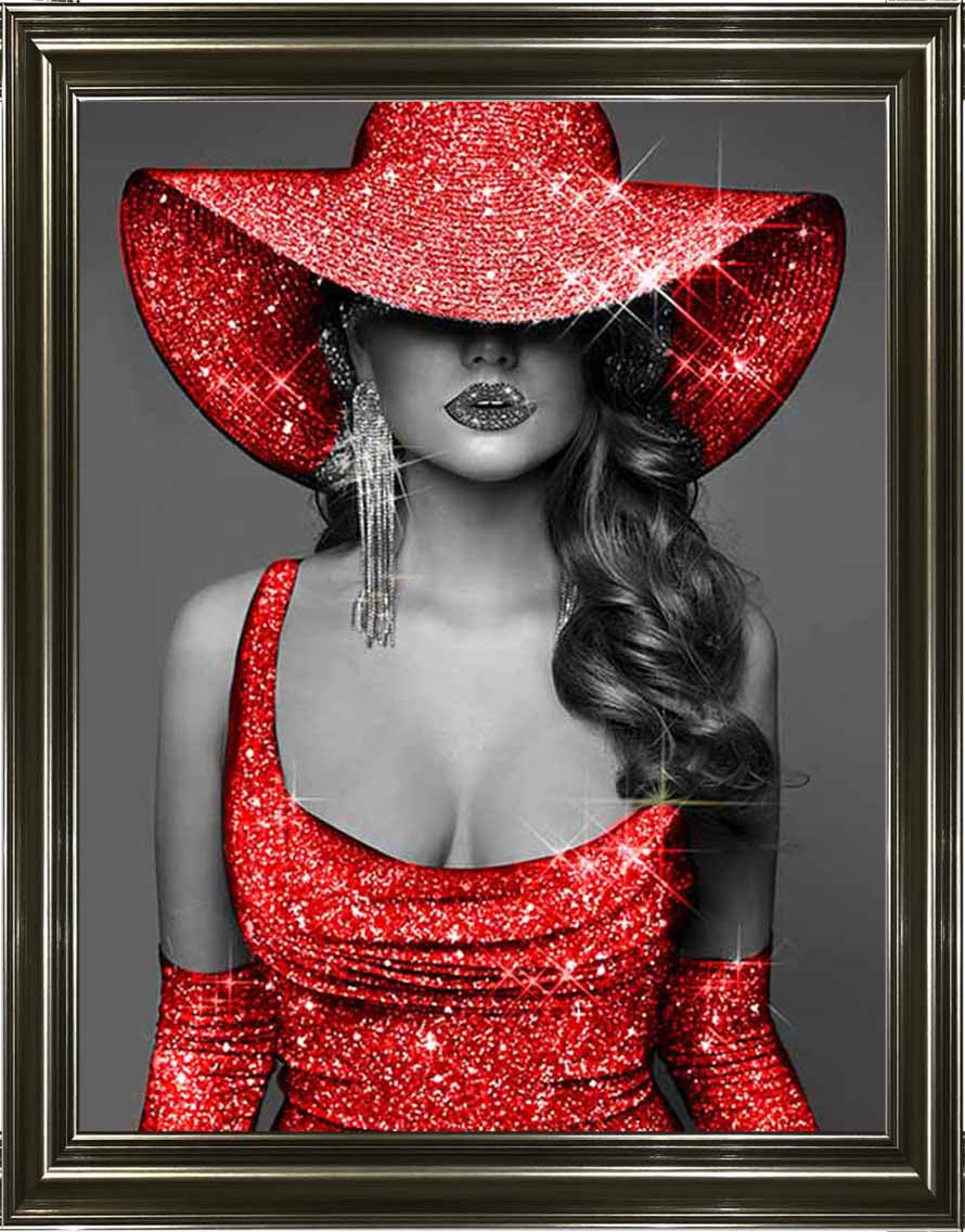 FG956 RED HAT RED DRESS ||