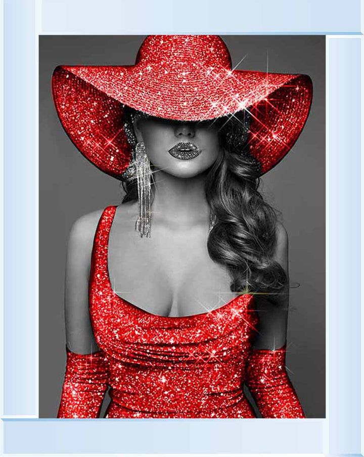 FG956 RED HAT RED DRESS ||