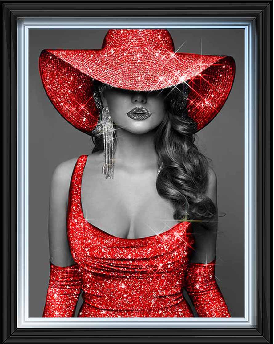 FG956 RED HAT RED DRESS ||