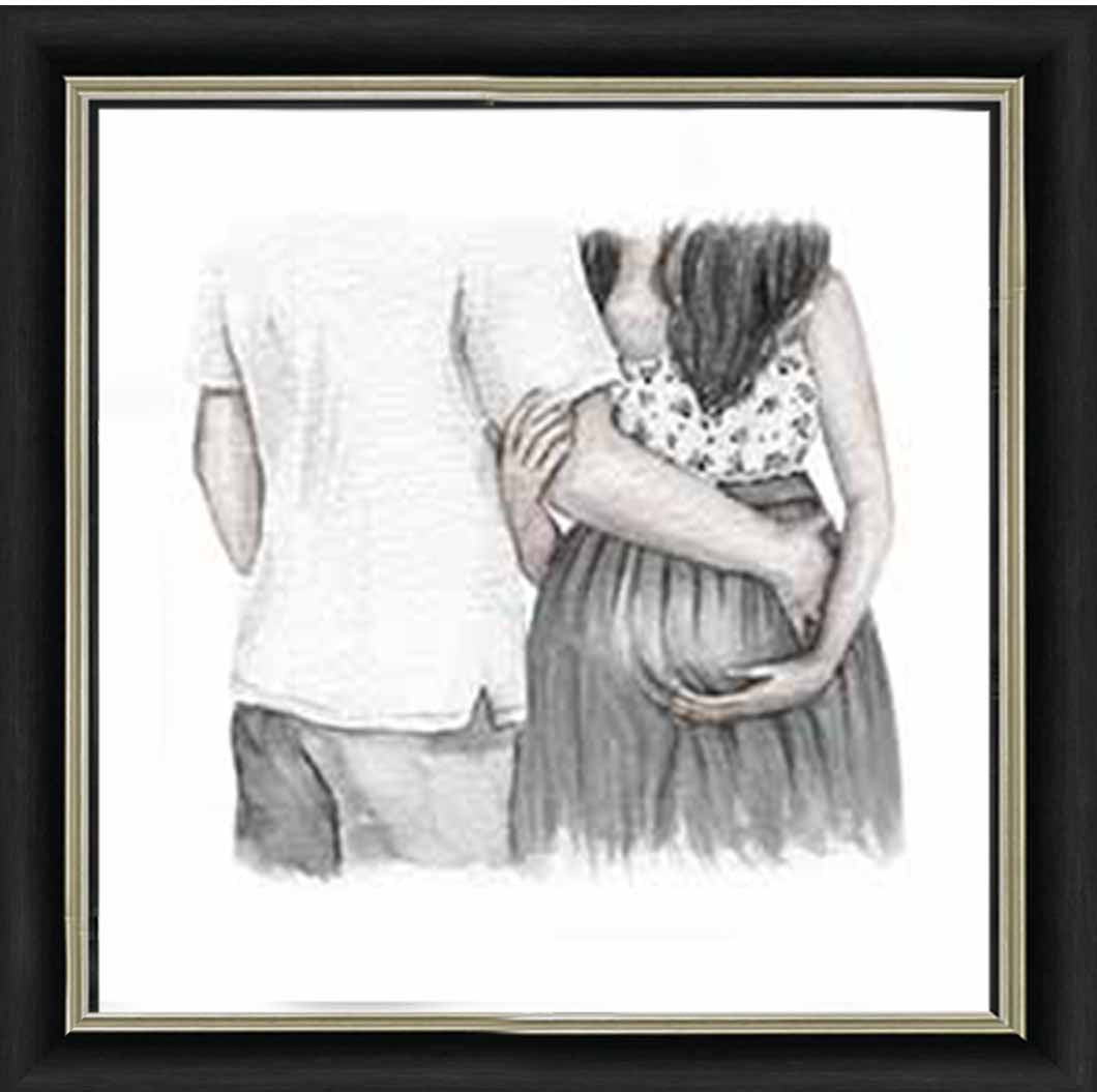 FG918-B&W Pregnant Couple