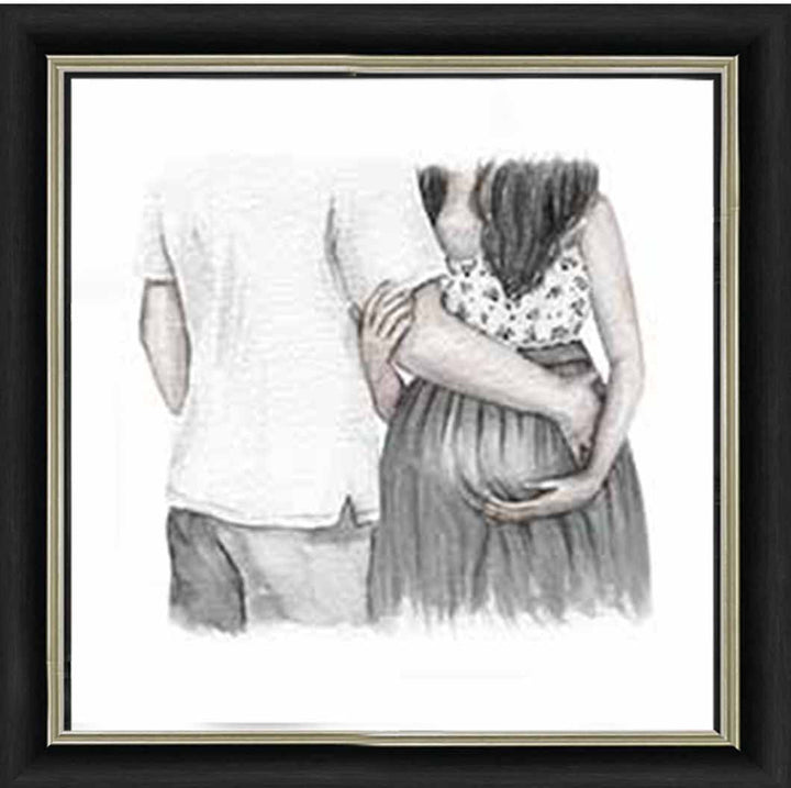 FG918-B&W Pregnant Couple