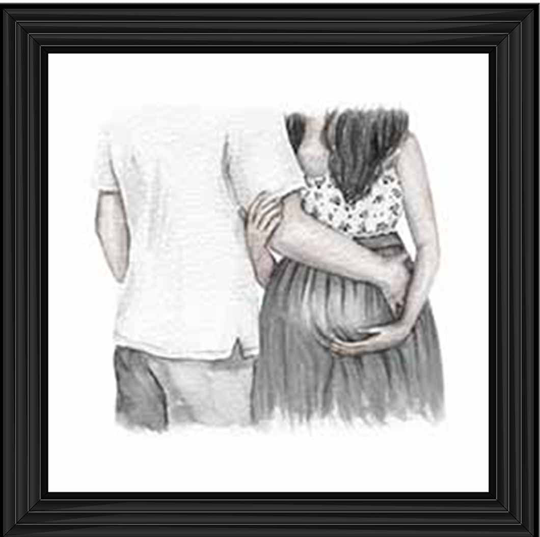FG918-B&W Pregnant Couple