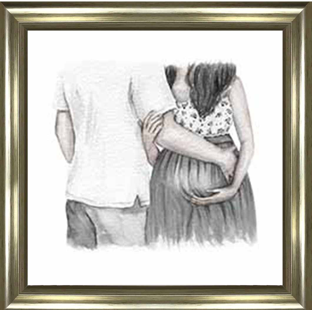 FG918-B&W Pregnant Couple