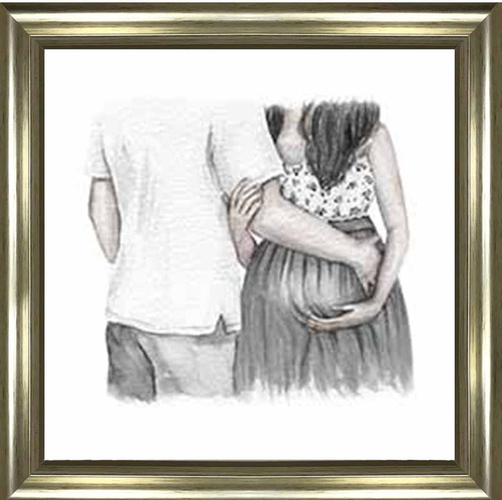 FG918-B&W Pregnant Couple
