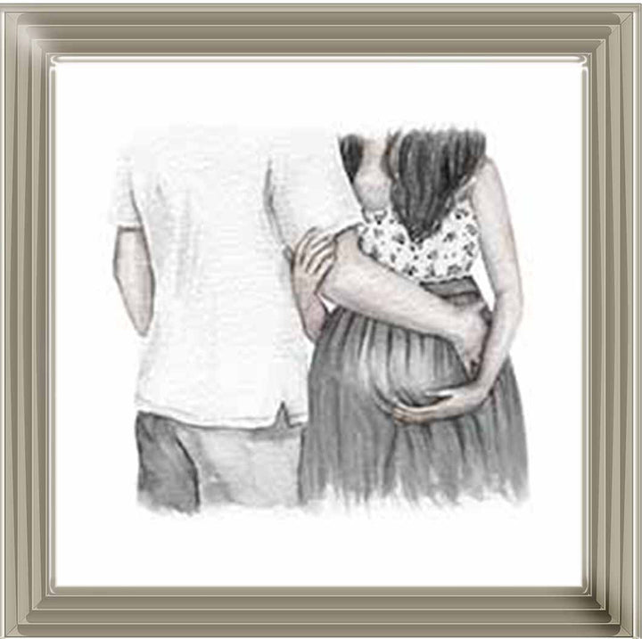 FG918-B&W Pregnant Couple