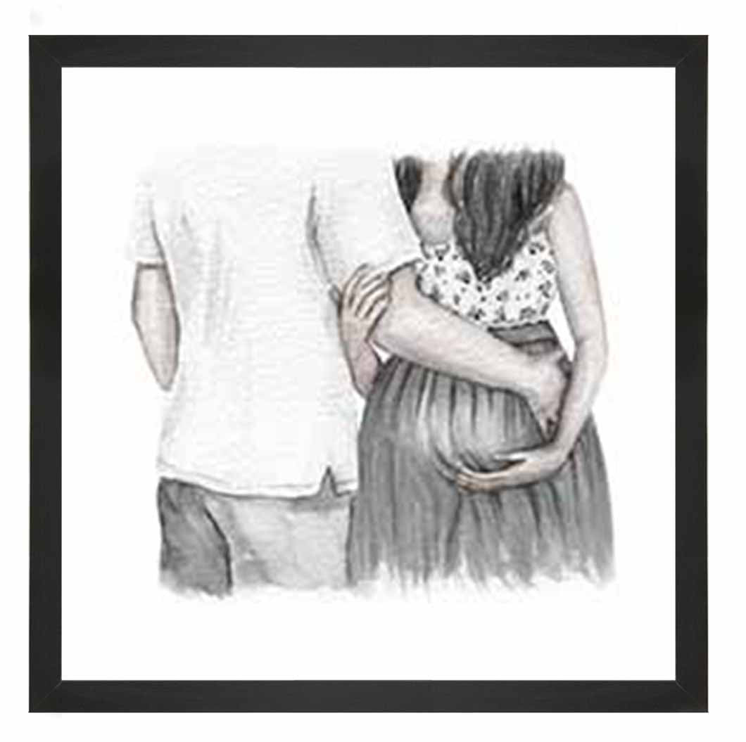 FG918-B&W Pregnant Couple