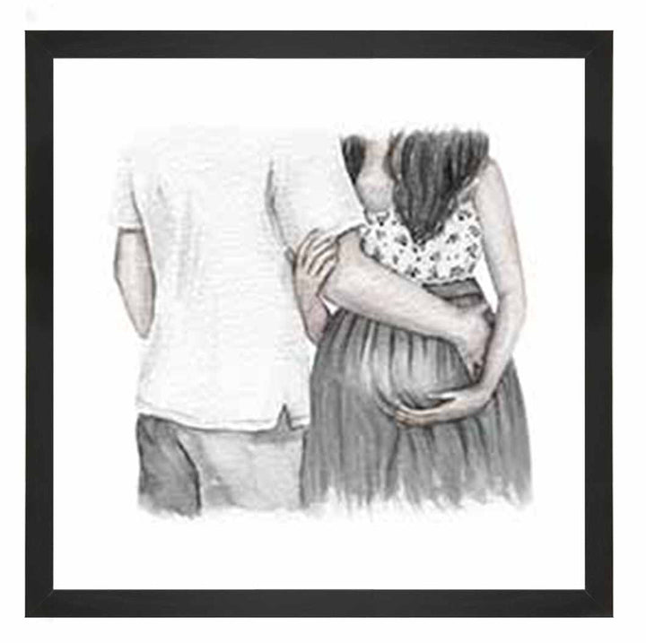 FG918-B&W Pregnant Couple