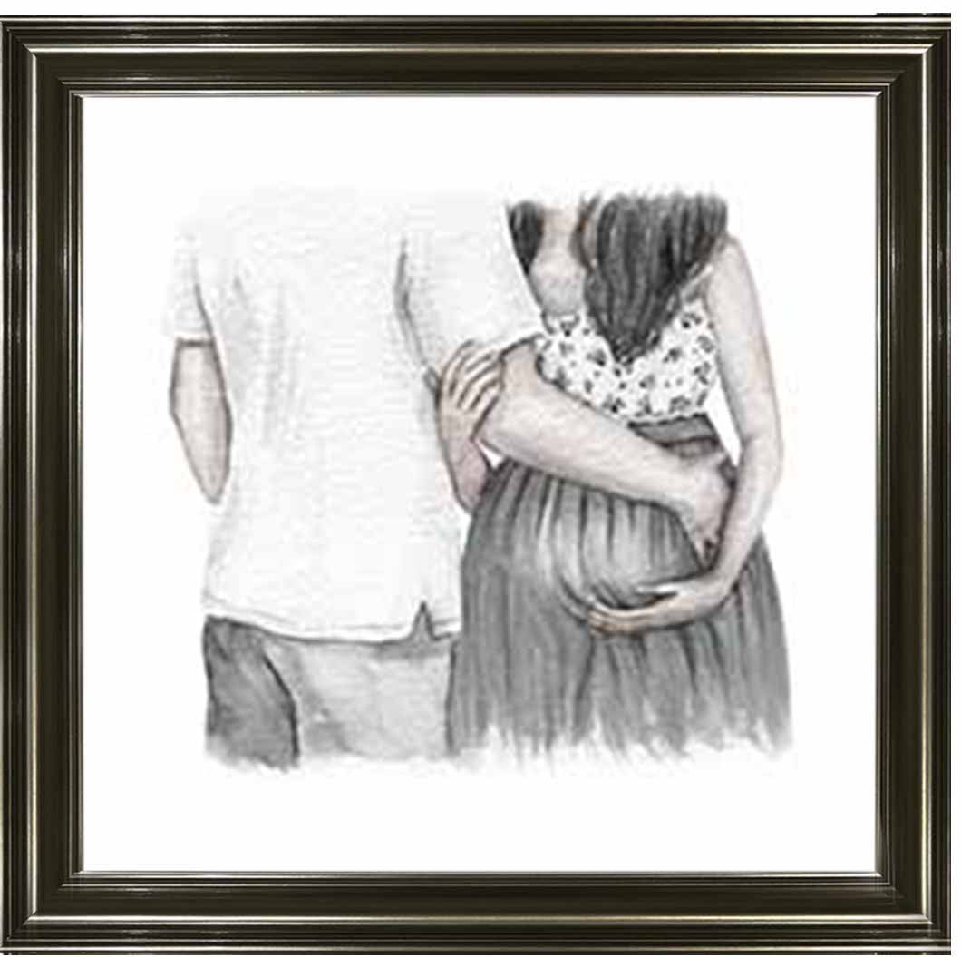 FG918-B&W Pregnant Couple