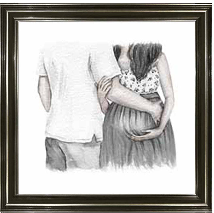 FG918-B&W Pregnant Couple