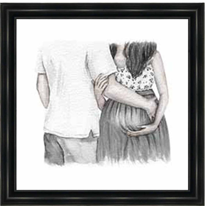FG918-B&W Pregnant Couple