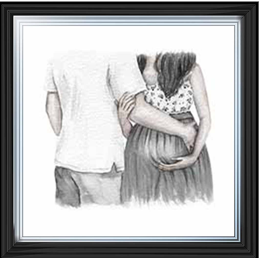 FG918-B&W Pregnant Couple