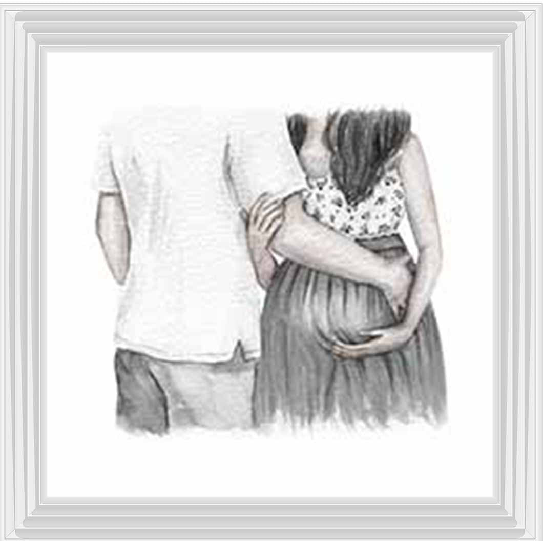 FG918-B&W Pregnant Couple